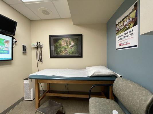 Clean, modern exam room