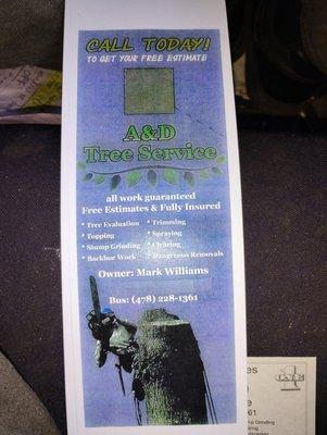 A and D Tree Service