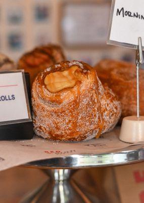 Caramel cream filled morning bun