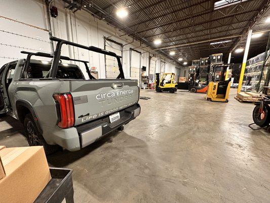 New Circa Energy Toyota Tundra being put into service at the warehouse!