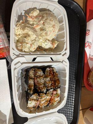 Side Hawaiian Potato Mac Salad and Spam Musubi