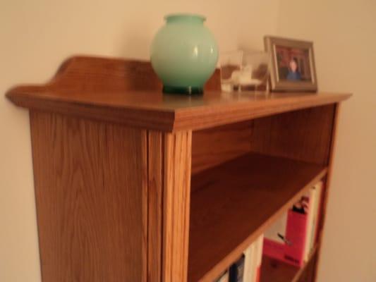 White Oak Bookcase - Top