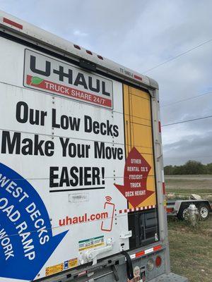 Ramps, low decks... two reasons Uhaul is the right equipment for your needs.