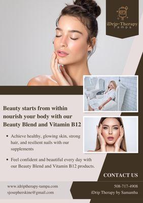 Are you a bride or planning to attend an important event how about trying our Beauty Blend to improve your skin