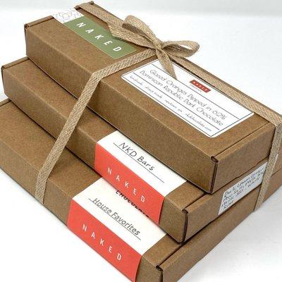 Plenty Pyramid, 25 pieces Bon Bon Box, 5 Hand Made Naked Bars, Hand Dipped Fruit Slices. $100.00