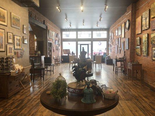 We represent over 30 local artists and encourage creativity through many of our classes.