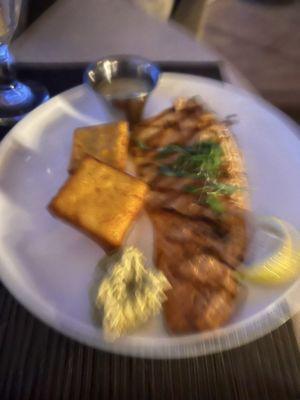 grilled rocky mountain ruby red trout - fuzzy picture, sorry