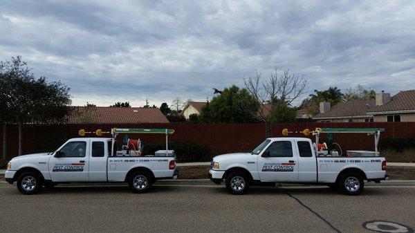Call Authoized Pest Control your "Authorized Pest Control Company". Our trucks loaded and ready for Greg & Erik to go do what they do best!