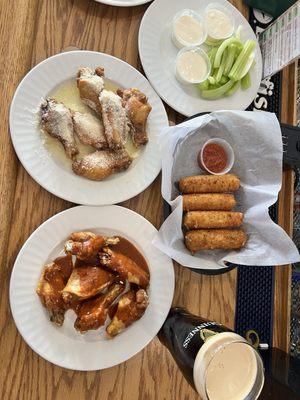 Mozzarella Sticks and wings