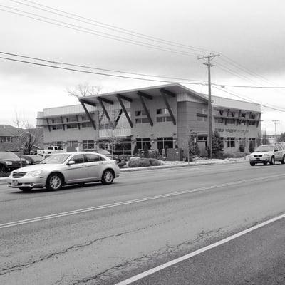 The southeast corner of the lone Peak dermatology building.
