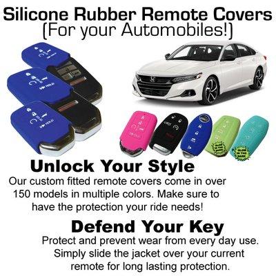 Provide protection and add style to your existing car or truck key fob remote by adding a soft silicone protective rubber cover.