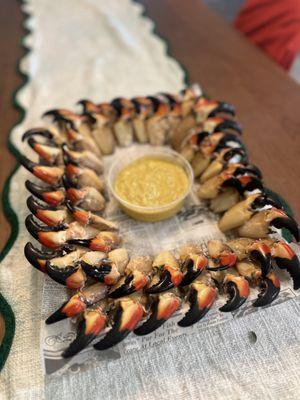 Stone crab platter