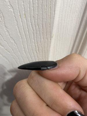 Didn't even last half a day and it's chipped already.