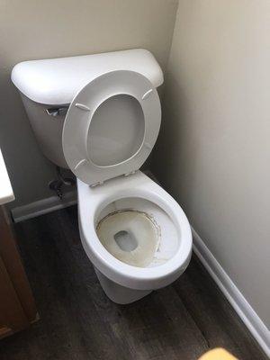 What the bathrooms look like. Management said this is normal