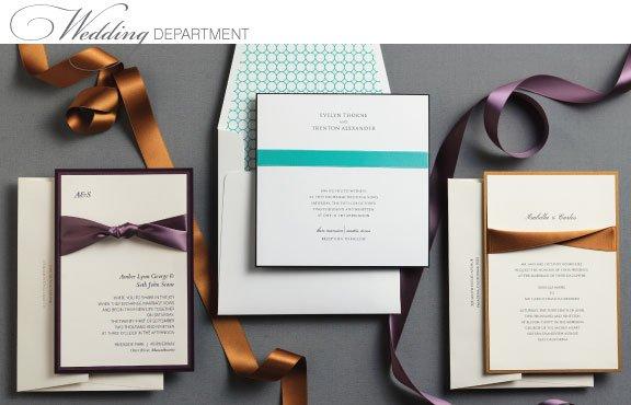 Simple 2 layer cards with ribbon and stock options for the perfect invitation