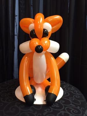 The boy who received this fox balloon sculpture named him Mr. Foxy. It was love at first sight.