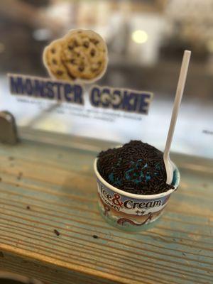 Monster Cookie with Chocolate Sprinkles