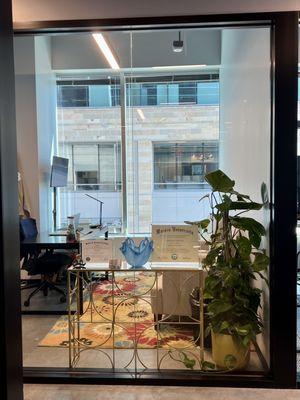 Our beautiful plant makes our office feel like home.