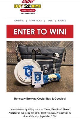 Email for (non-existent) raffle