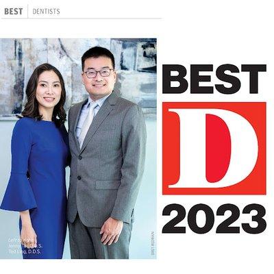 Congratulations Dr. Ling and Dr. Tai on being recognized as "Best Dentist" by D magazine for the fourth consecutive year.