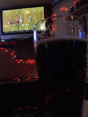 Great atmosphere for the Pokes game. Free whiskey shot when Wyoming scores. Don't you dare drive home.