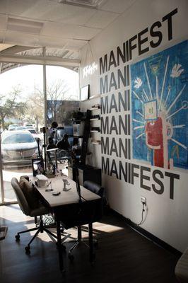 A view of the studio.