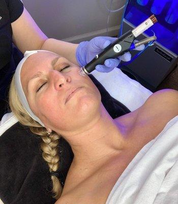 We offer Hydrafacial, with LED, and Boosters