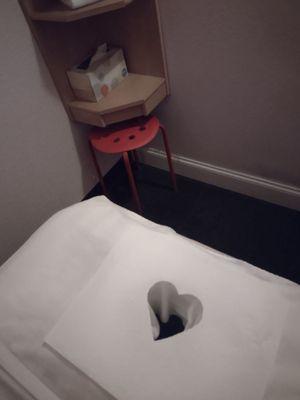 Added a heart to the massage experience. Niiiiice touch. Get it. Haha. ;^)