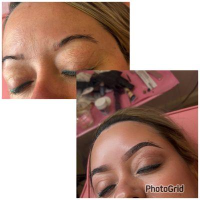 Brows transformed
Ombré powder brows