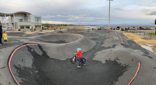 Pump track for younger kids