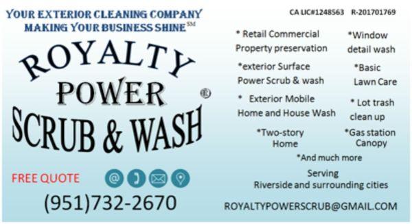 Pressure washing exterior cleaning company, commercial or residential, property preservation,
house wash, detail window wash, mobile homes