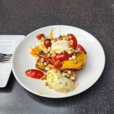 Burrata and foccacia