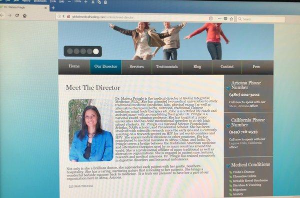 As seen on Global Integrative Medicine, PLLC website 7/6/2018.