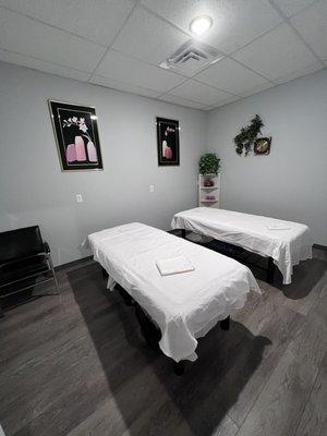 We combined our two treatments together in one room for couples now!