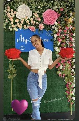 Flower wall photos photoshoot