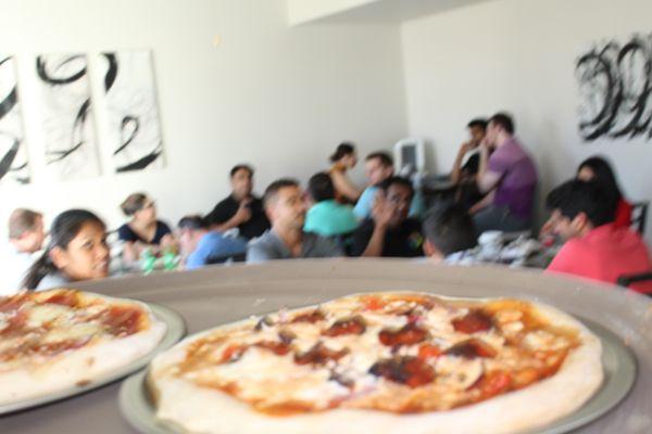 Amazing Pizza made by the Team