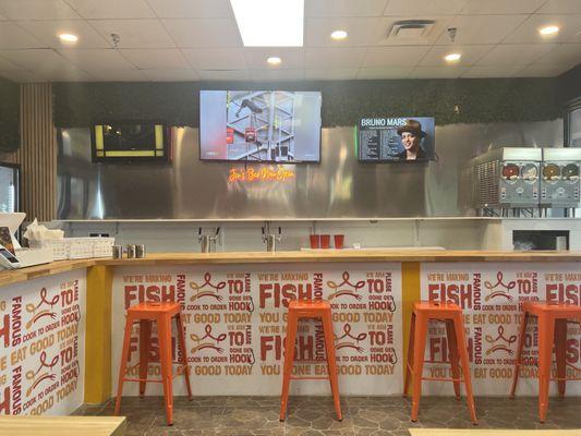 They have big tv's and music