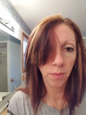 Horrible haircut from Dino Maria's in Brunswick, Ohio. DO NOT GO THERE!!!