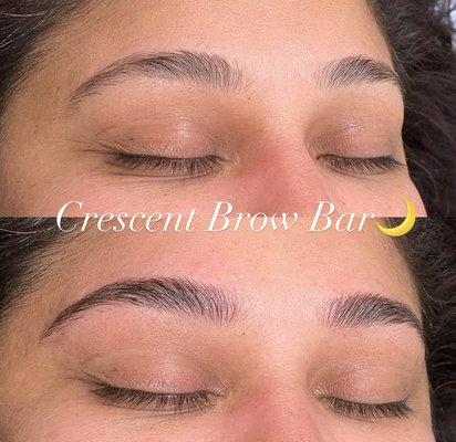 Subtle Eyebrow microblading at Crescent Brow Bar