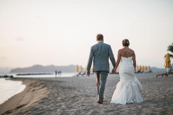 A sunset stroll down the beach... Nothing better!