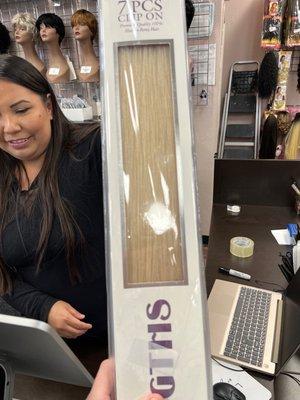 My hair extentions were fabouls