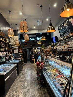 Walk through and shop at the seafood counter