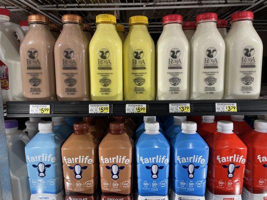 Milk in glass bottles