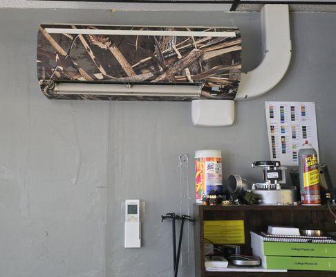 ductless mini split in our office. wrapping services available.