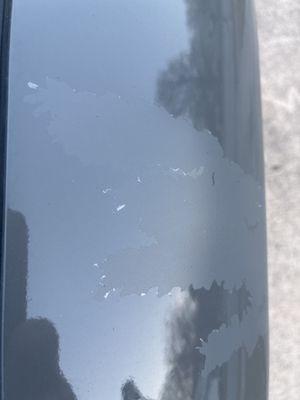 Peeling clear coat