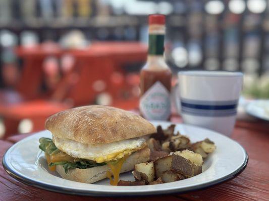 Veggie breakfast sandwich. So good.....