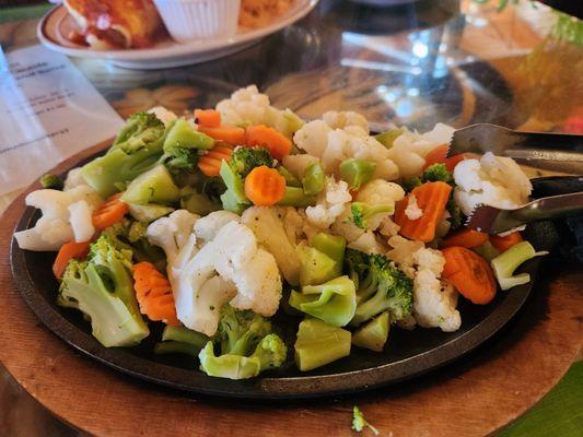 Awful "fajitas" that was a steamed bag of mixed vegetables.