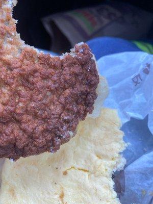 Burnt sausage looks like it's been from yesterday took a bite and had to spit it out the shits nasty! Don't eat here