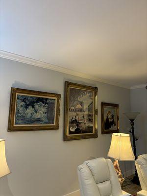 Picture hanging done