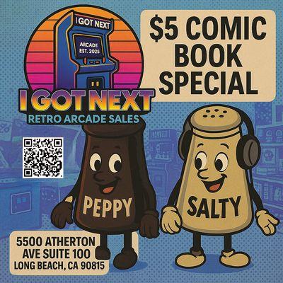 $5 Comics & Arcades! Only at I Got Next!